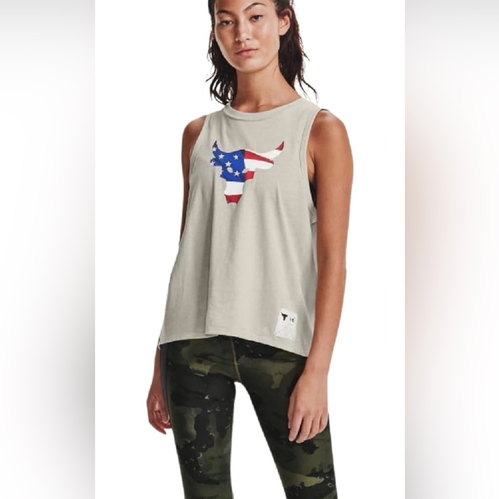 Women's Under Armour Women's Project Rock Tank - Cream